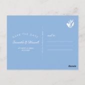 Carte Postale Octopus Bleu Enregistrer La Date (Dos)