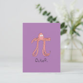 Carte postale Octopus Cute Math Pi Day (Debout devant)