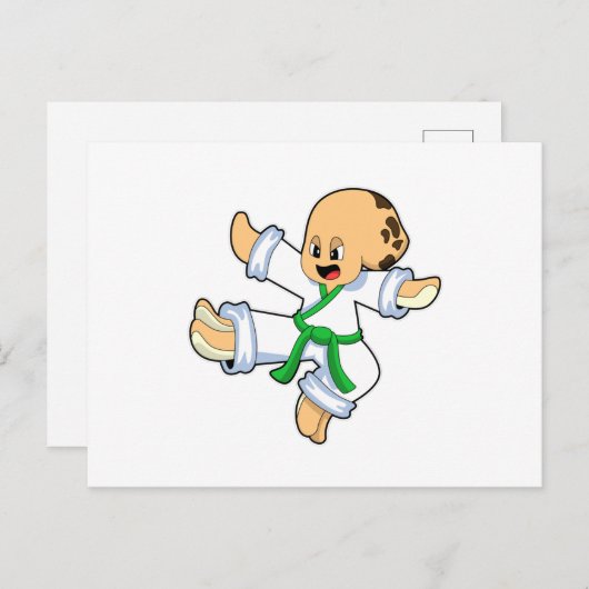 Carte Postale Octopus dans les arts martiaux Karate (Devant / Derrière)