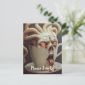 Carte Postale Octopus de café surréaliste (Debout devant)