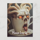 Carte Postale Octopus de café surréaliste (Devant)