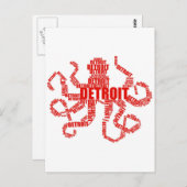 Carte Postale Octopus de Détroit (Devant / Derrière)