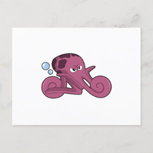 Carte Postale Octopus en moto