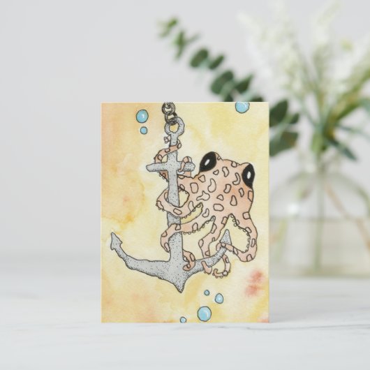 Carte Postale Octopus et Ancre (Debout devant)