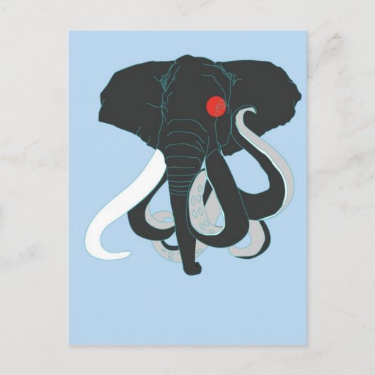 Carte Postale Octopus et éléphant (Devant)