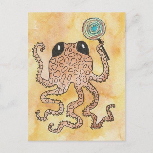 Carte Postale Octopus et Lollypop (Devant)