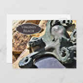 Carte Postale Octopus et Rocks Beach Virginia Beach (Devant / Derrière)