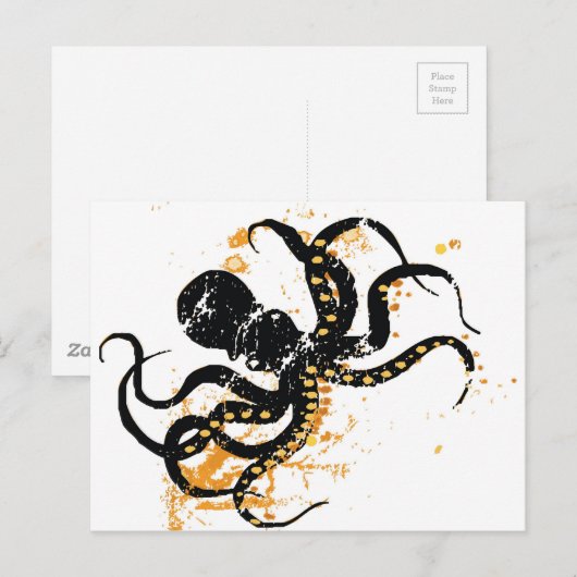 Carte Postale Octopus fou (Devant / Derrière)