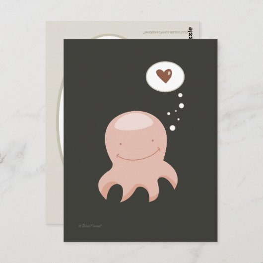 Carte postale Octopus Love (Devant / Derrière)