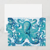 Carte Postale Octopus Marine Vie Océan Animaux Plage Nautique (Devant / Derrière)