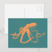 Carte Postale Octopus orange (Devant / Derrière)