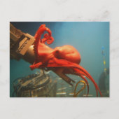 Carte Postale Octopus orange (Devant)