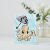 Carte Postale Octopus & Parapluie (Debout devant)