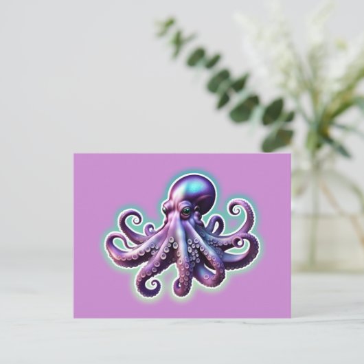 Carte Postale Octopus pourpre (Debout devant)