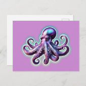 Carte Postale Octopus pourpre (Devant / Derrière)