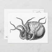 Carte Postale Octopus rétro (Devant / Derrière)