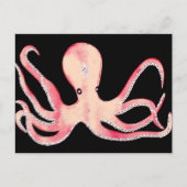 Carte Postale Octopus rose (Devant)