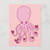 Carte Postale Octopus rose (Devant)