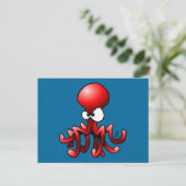 Carte Postale Octopus rouge (Debout devant)