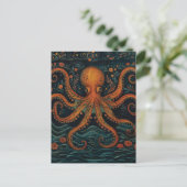 Carte Postale Octopus rouge (Debout devant)