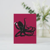 Carte Postale Octopus Sillouette MP3 Publicité (Debout devant)