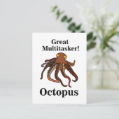 Carte Postale Octopus Tentacles Multitasker Funny (Debout devant)