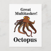 Carte Postale Octopus Tentacles Multitasker Funny (Devant)