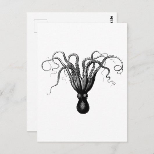 CARTE POSTALE OCTOPUS vintage (Devant / Derrière)