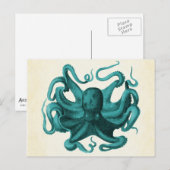 Carte Postale Octopus vintage (Devant / Derrière)