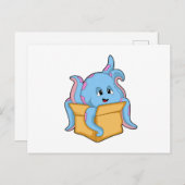 Carte Postale Octopus with Packet. (Devant / Derrière)