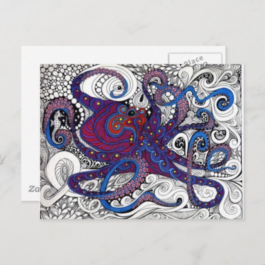 Carte Postale octpus ! (Devant / Derrière)