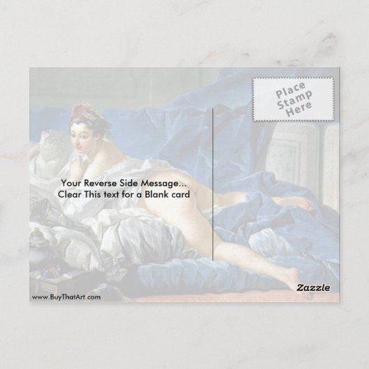 Carte Postale Odalisque De Francois Boucher (Dos)