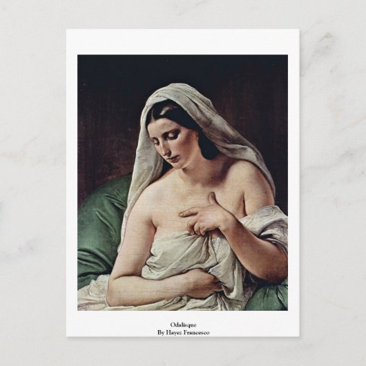 Carte Postale Odalisque Par Hayez Francesco (Devant)