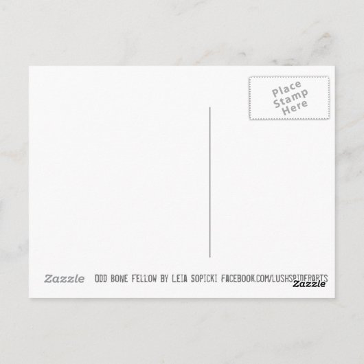 Carte Postale Odd Bone Fellow Imaginaire Goth Skeleton Monster A (Dos)