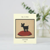 Carte Postale Odd Funny Look Dog - Colorful Book Illustration (Debout devant)