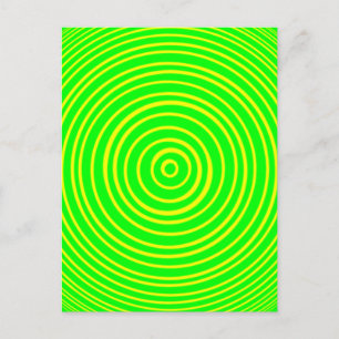 Carte Postale Oddisphere Yellow Green Optical Illusion