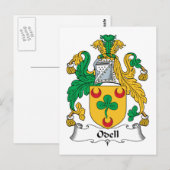 Carte Postale Odell Family Crest (Devant / Derrière)