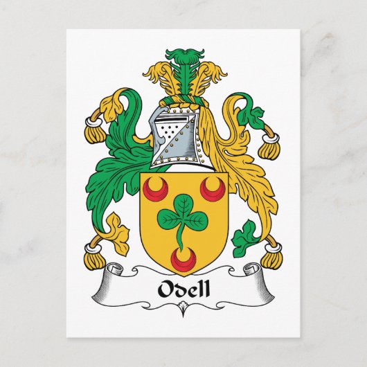 Carte Postale Odell Family Crest (Devant)