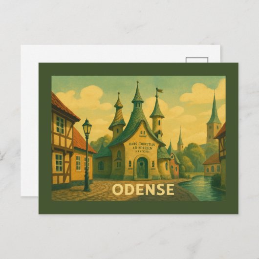 Carte Postale Odense Denmark Literary (Devant / Derrière)
