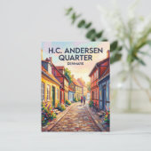 Carte Postale Odense Quartier H.C. Andersen Danemark (Debout devant)