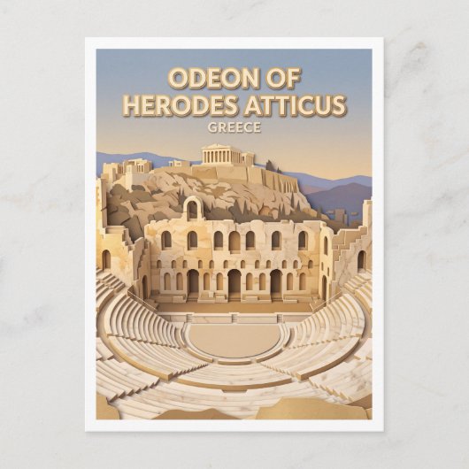 Carte Postale Odeon d'Hérode Atticus Athènes Grèce (Devant)