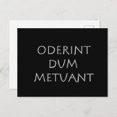 Carte Postale Oderint dum metuant (Devant / Derrière)