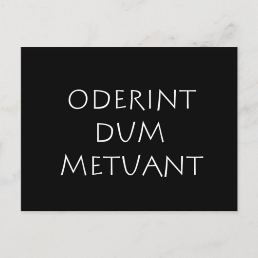 Carte Postale Oderint dum metuant (Devant)