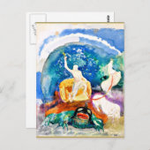 Carte Postale Odilon Redon - Apollo chevauchant un monstre vert (Devant / Derrière)