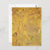 Carte Postale Odilon Redon- Arbre contre un Arrière - plan jaune (Devant / Derrière)