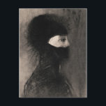 Carte Postale Odilon Redon. Armure. Face de femme sombre. Symbol<br><div class="desc">Carte postale Odilon Redon "Armor".</div>