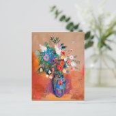 Carte Postale Odilon Redon - Bouquet de fleurs, (Debout devant)