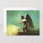 Carte Postale Odilon Redon - L'Homme Aile (L'Ange Fallen) (Devant / Derrière)