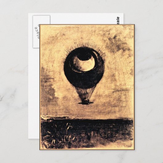 Carte Postale Odilon Redon - Oeil Balloon (Devant / Derrière)
