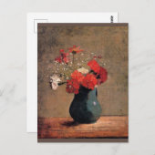 Carte Postale Odilon Redon - Oeillets et souffle de bébé, (Devant / Derrière)